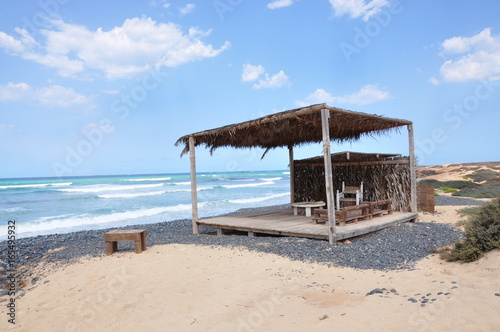 Abris plage en bois Boa Vista Cap Vert