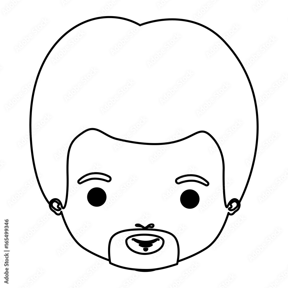 silhouette closeup front view mature man with van dyke beard vector illustration silhouette closeup front view mature man with van dyke beard vector illustration