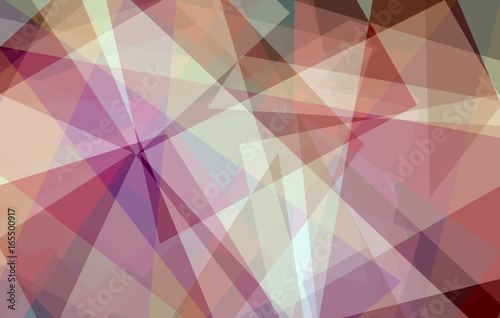 geometric purple pink and beige background in abstract design of layers of transparent diamond polygon and triangle shapes in pretty random pattern