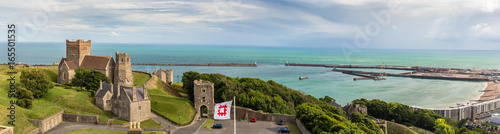 View on Dover castle in summer