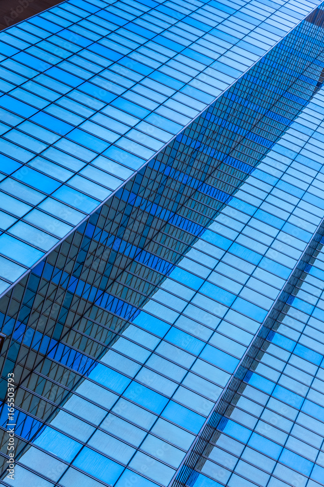 Obraz premium detail shot of modern architecture facade,business concepts,shot in city of China.