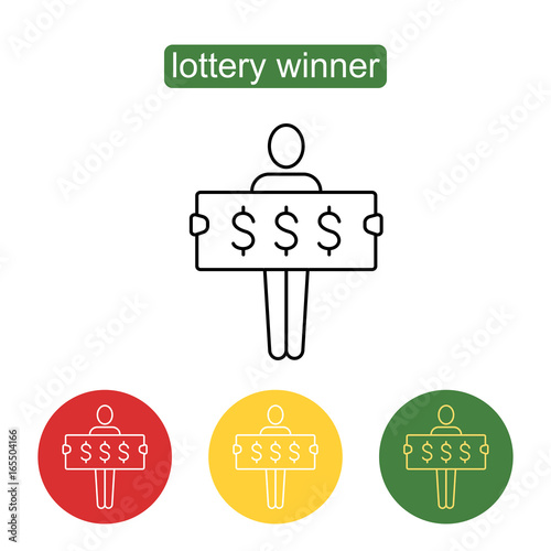 Lottery winner vector icon.