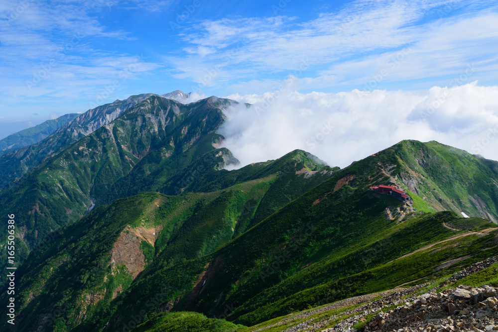 Fototapeta premium 北アルプス 後立山連峰 唐松岳～白馬三山
