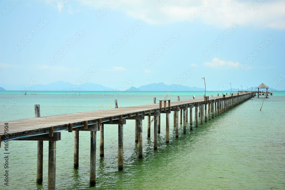 Wooden Piers on Tropical Islands