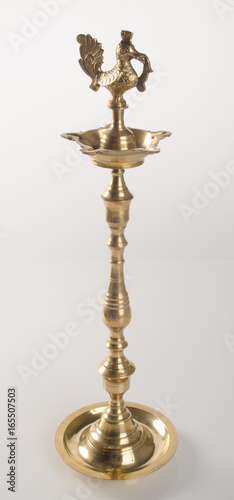 oil lamp or metal lamp on background.