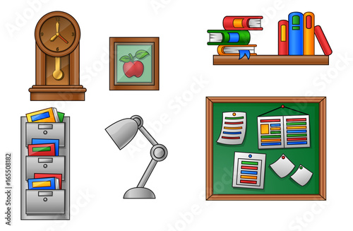 Education and school icon set