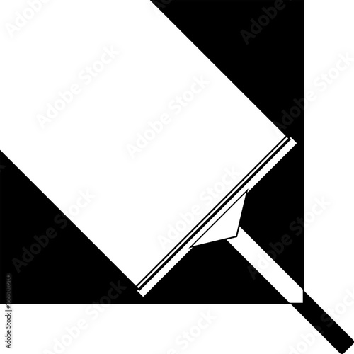 Fensterputzer, Reinigung Logo, Aufkleber Label