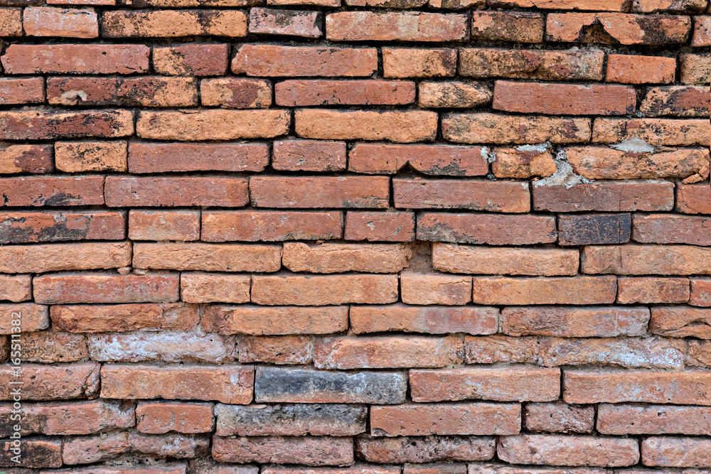 Background of Grunge Old brick wall.