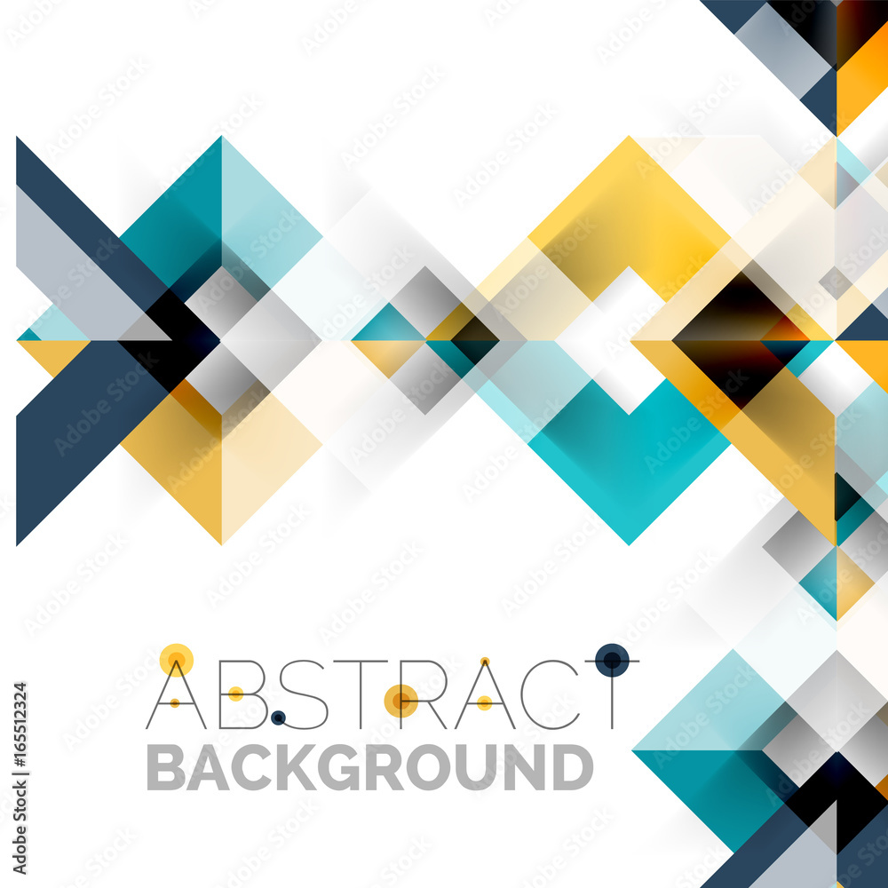 Modern square geometric pattern design on white Modern square geometric pattern design on white