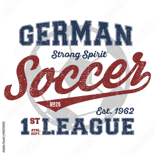 German Soccer League Vintage T-Shirt Design
