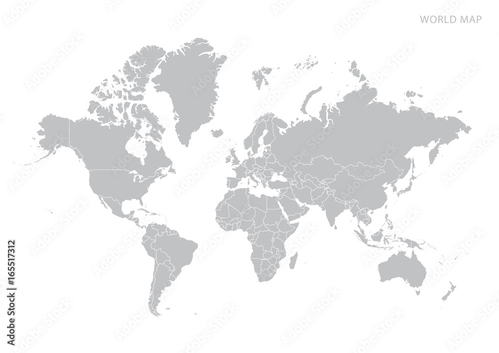 Naklejka Mapa świata