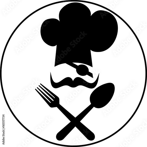 Icon chef / food item, restaurant / fast food, vector