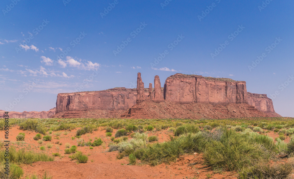 Deserted Utah. Rocks of the Valley of Monuments. Reservation of Navajo