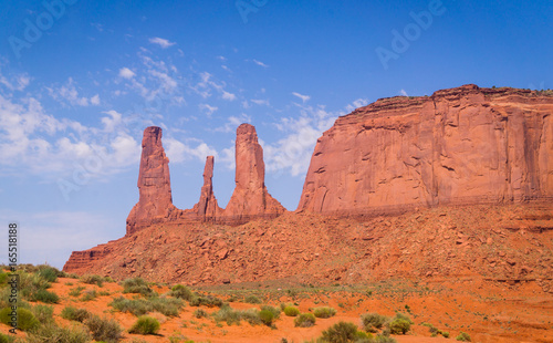 Rocks and hot sand. Monument Valley, Utah, United States