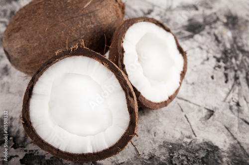 Ripe coconut close up