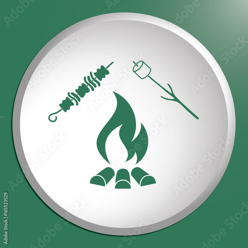 Brazier, zephyr and kebab icon