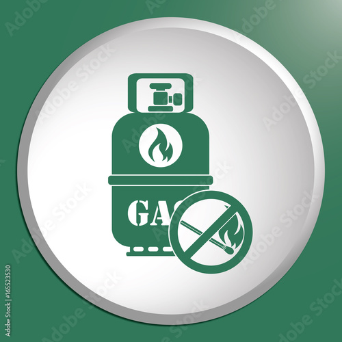 Camping gas bottle icon