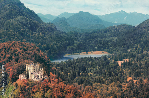 View of the Hohenschwangau castle at Fussen Bavaria, Germany.