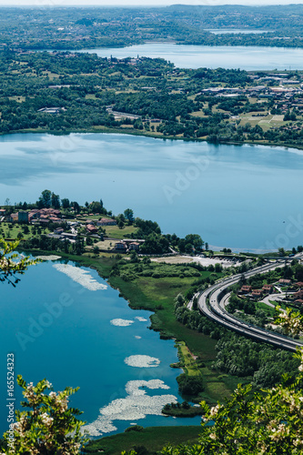 Panoramic view from Monte Barro. 3 lakes photo