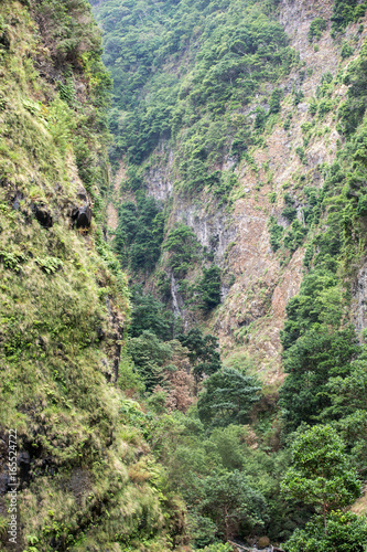 The rocky hill near Seixal on Madeira. Portugal