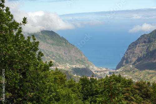 View of the north coast around Sao Vincente  Madeira  Portugal 