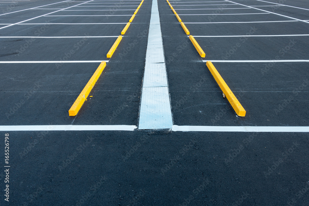 Empty car parking lots, Outdoor public parking Empty car parking lots, Outdoor public parking