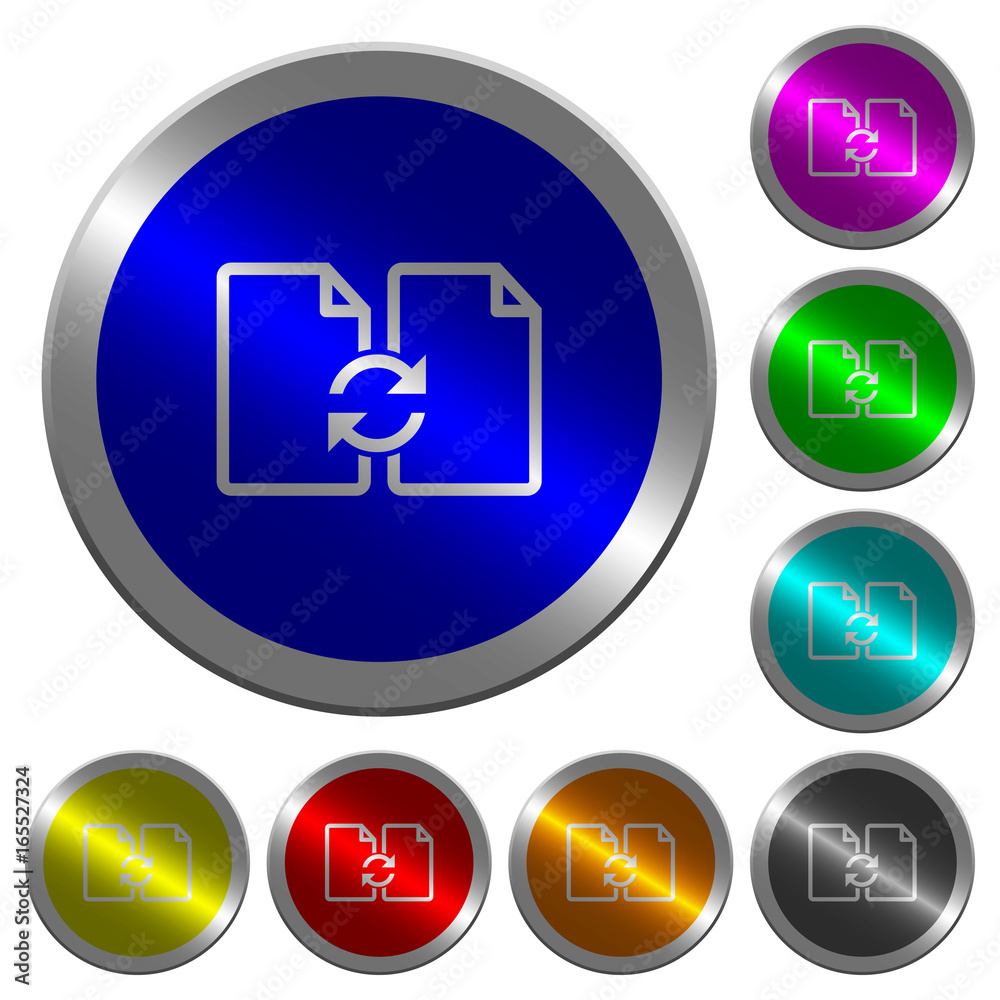 Swap documents luminous coin-like round color buttons Swap documents luminous coin-like round color buttons