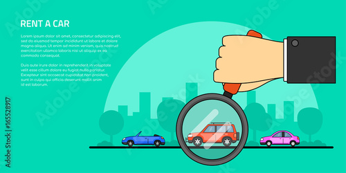 rent a car concept banner