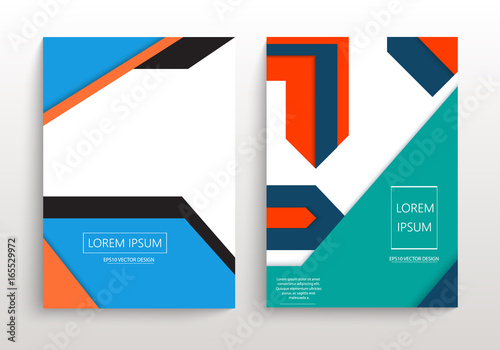 Covers with minimal design. Geometric backgrounds for your design. Applicable for Banners, Annual Report, Magazine, Poster, Corporate Presentation, Portfolio, Flyer, layout. Eps10 vector template
