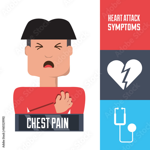 man with heart atack symptoms and condition