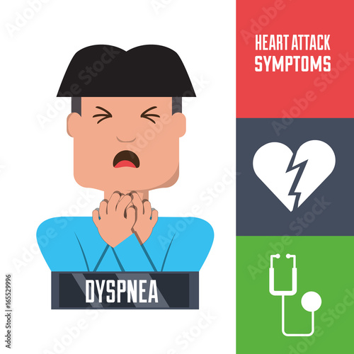 man with heart atack symptoms and condition