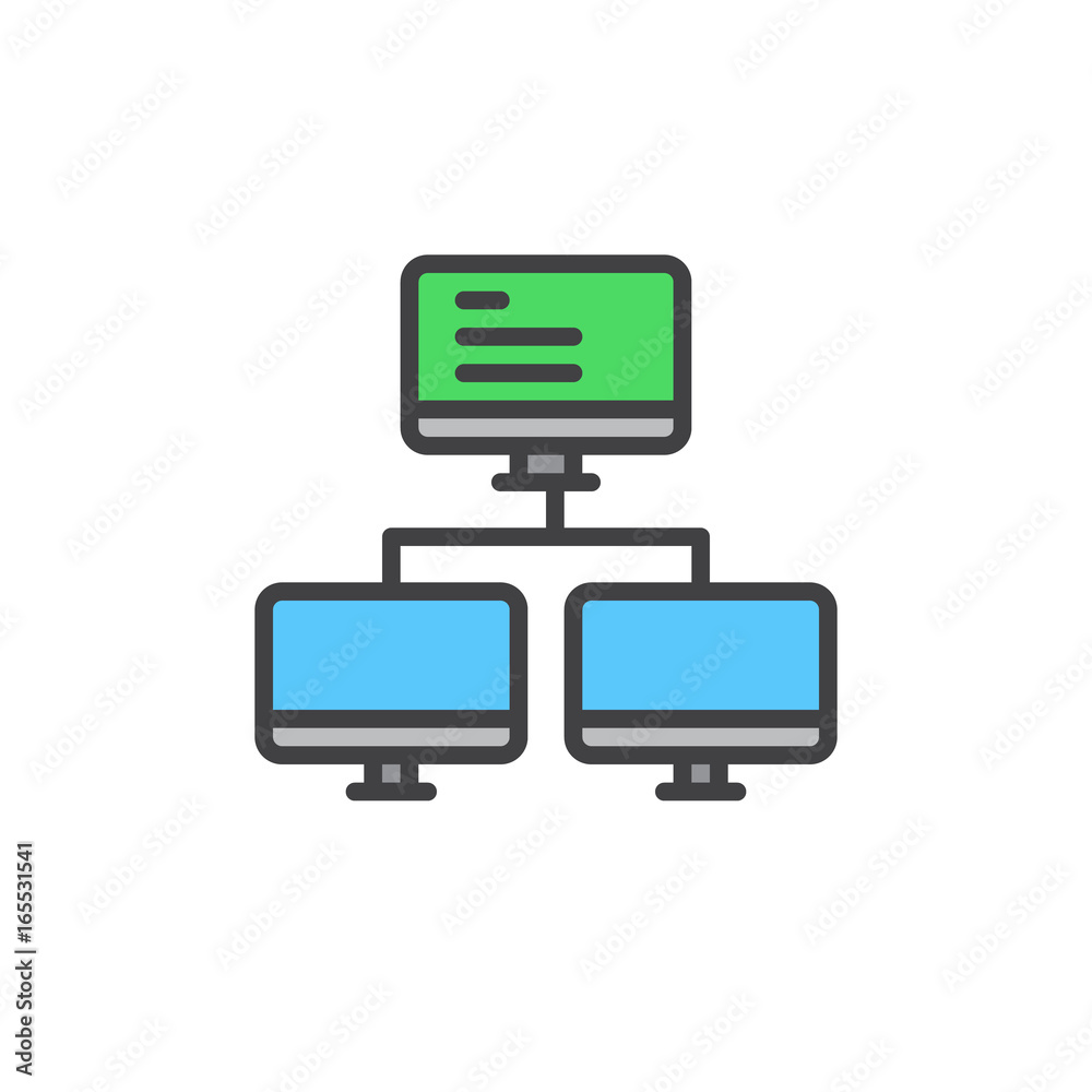 Computer network filled outline icon, line vector sign, linear colorful pictogram isolated on white. Symbol, logo illustration. Pixel perfect vector graphics Computer network filled outline icon, line vector sign, linear colorful pictogram isolated on white. Symbol, logo illustration. Pixel perfect vector graphics