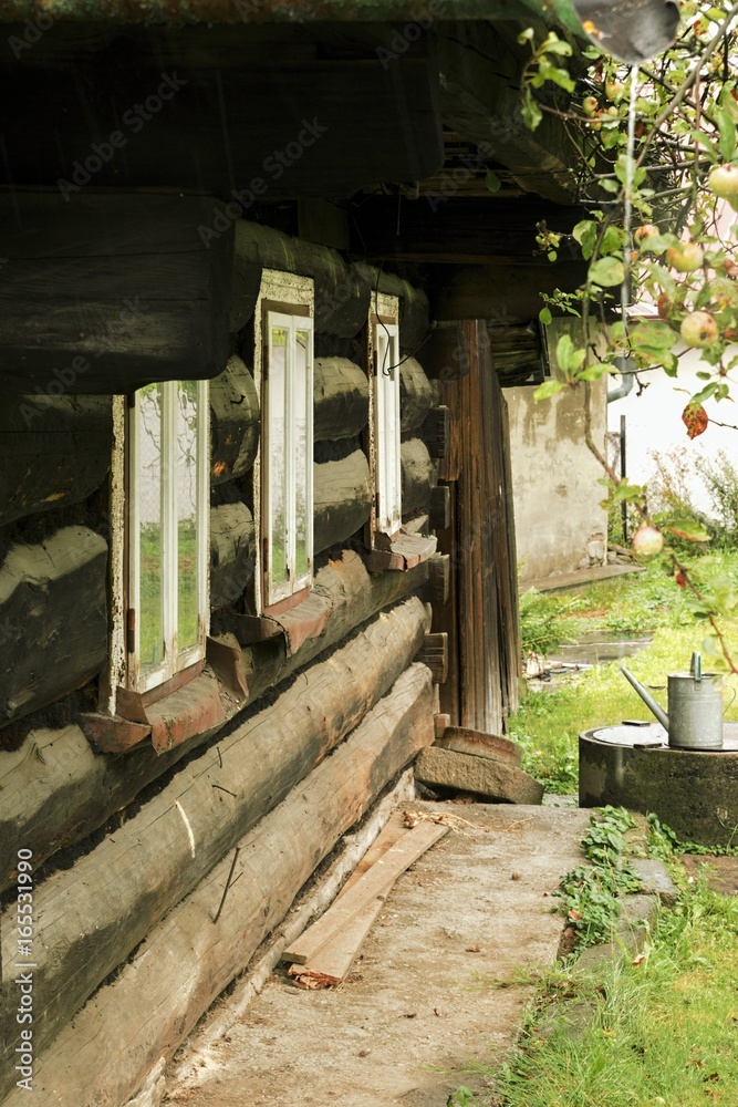 Naklejka premium Old wooden house in the village
