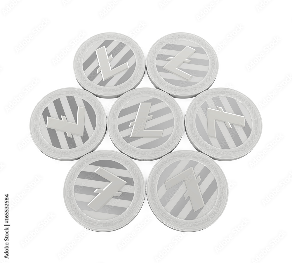 Obraz premium Stack of Litecoins Isolated