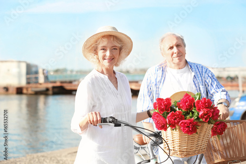 Happy senior couple with th...