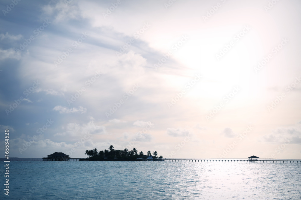 View of beautiful sea at tropical resort