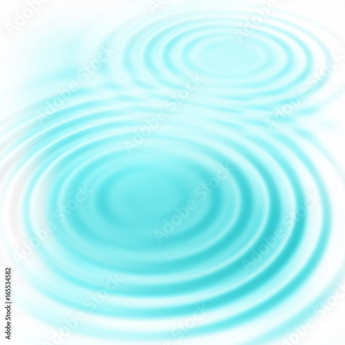 Abstract blue circular water ripples