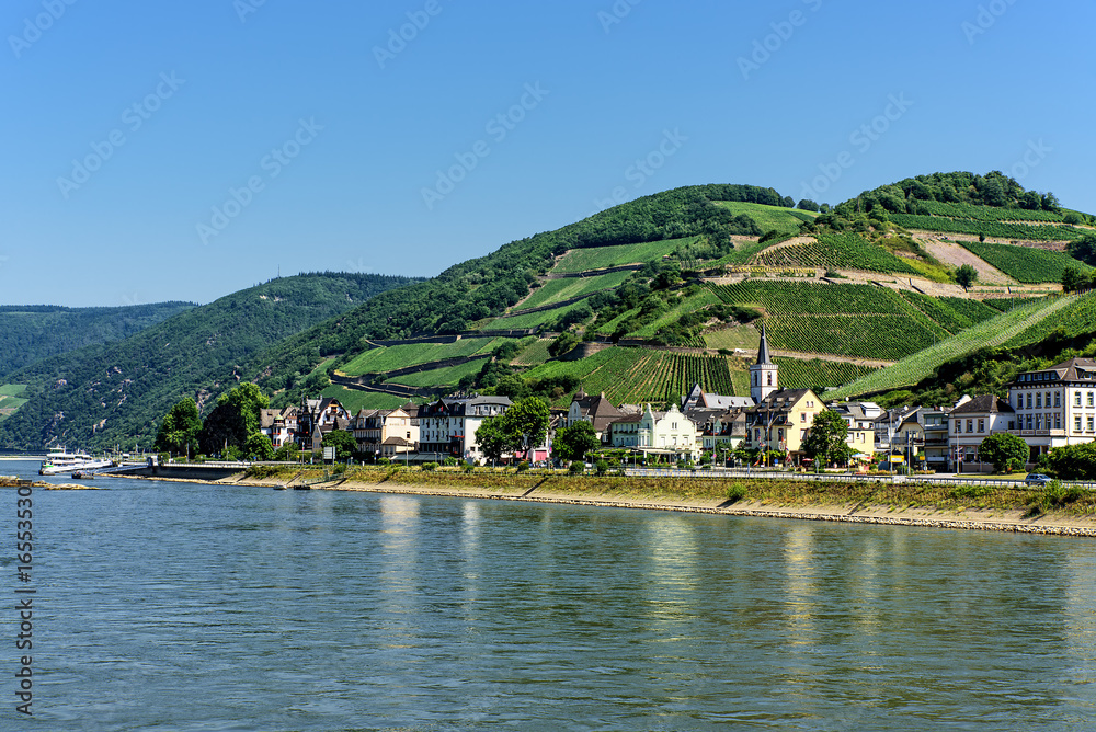 Φωτογραφία Assmannshausen Rhein Assmannshäuser  Höllenberg Weinberge Rheingau Taunus