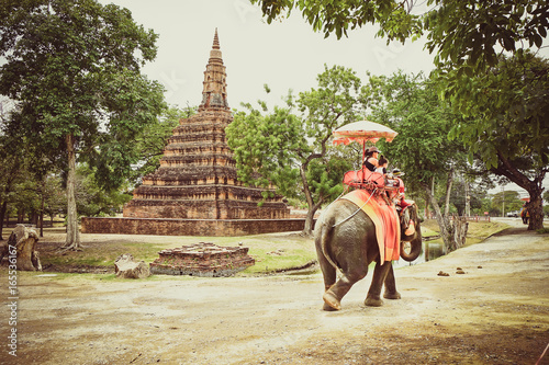 Elephant for Tourists on an ride tour of the ancient city  © sarawut