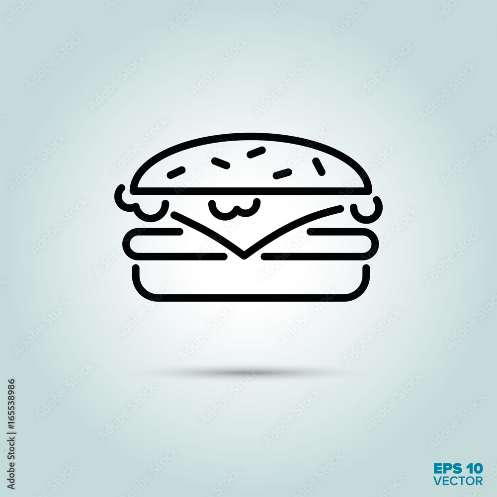 Cheeseburger line icon Cheeseburger line icon