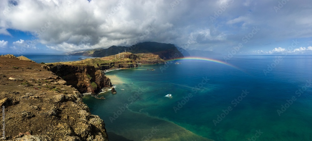 Madeira Ponto de Rosto Portugal Regenbogen, Madeira Ponto de Rosto Portugal Rainbow