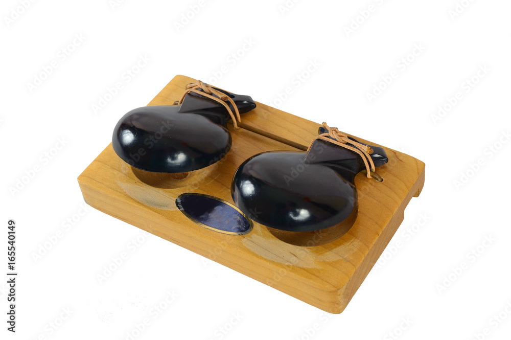 Εκτύπωση καμβά CASTANET MACHINE concerts music percussion orchestral instrument isolated on white background