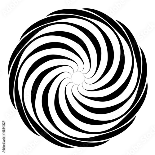 Hypnosis Spiral, concept for hypnosis, unconscious, chaos, extra sensory perception, psychic, stress, strain, optical illusion. On a white background