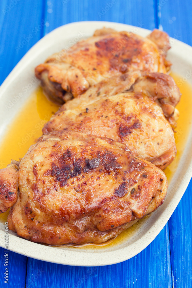 grilled chicken on white dish grilled chicken on white dish