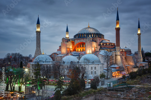 Canvas Print Hagia Sophia on sunset, Istanbul