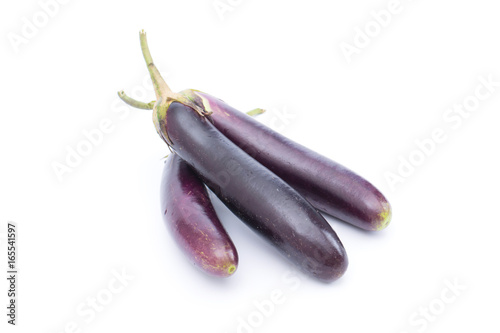 eggplant fruit isolated on white background