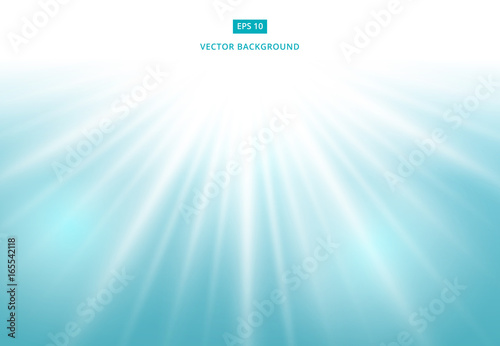 Vector sunlight effect on blue background