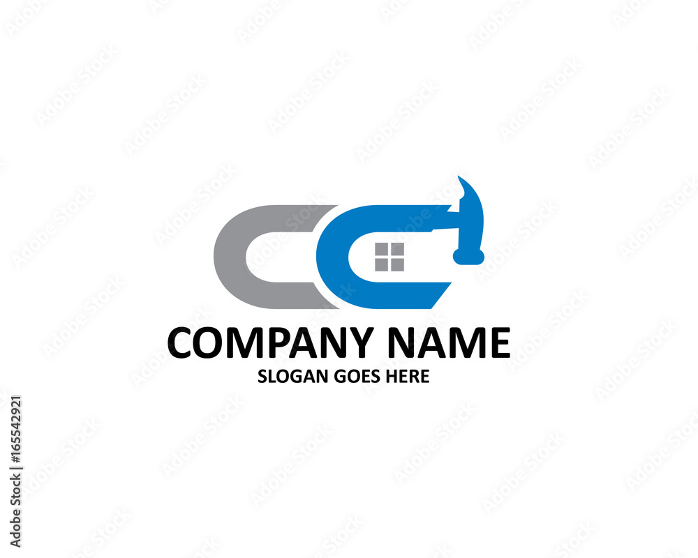 cc letter construction logo
