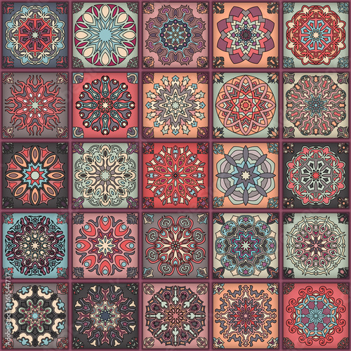 Wallpaper Mural Seamless pattern. Vintage decorative elements. Hand drawn background. Islam, Arabic, Indian, ottoman motifs. Perfect for printing on fabric or paper. Torontodigital.ca