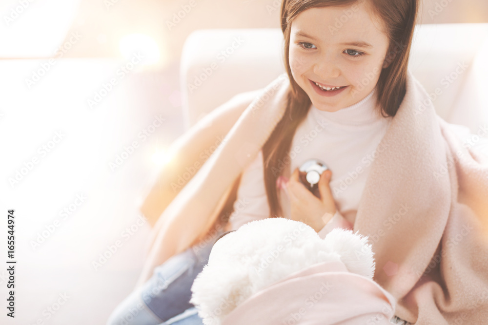 Beautiful child feeling happiness while being health Beautiful child feeling happiness while being health